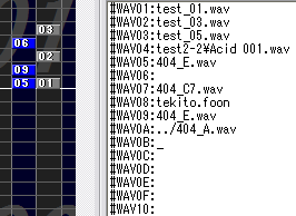 雑多な定義アイテムの整列後のリスト。