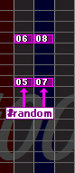 たとえばオブジェクト番号 05・06・07・08 がランダム分岐区間内に配置されているものと仮定します。