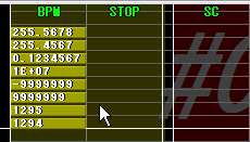 BPM 変更オブジェクトの浮動小数値は、最終的に 0 から 1295 までの整数値に改竄されるでしょう。