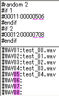 整列実行後は、#WAV01・02・03・04・05 が定義済み音声で、#WAV06・07・08 が未使用のスロットになりました。